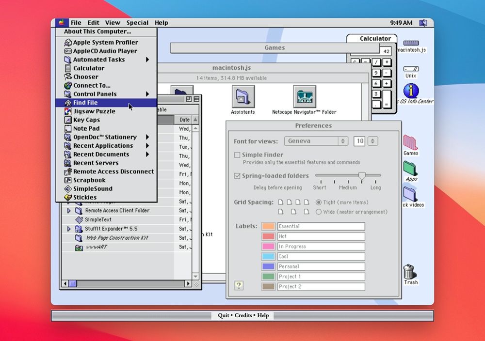 mac os 9.2 emulator linux